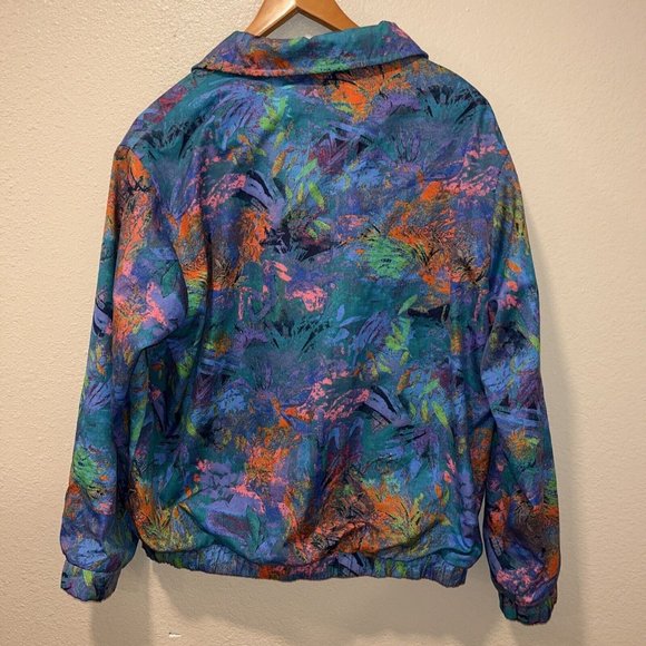 VTG Track Jacket Wind Breaker Multi Color Block Large Zip Forrester’s Gore Tex - Picture 4 of 7